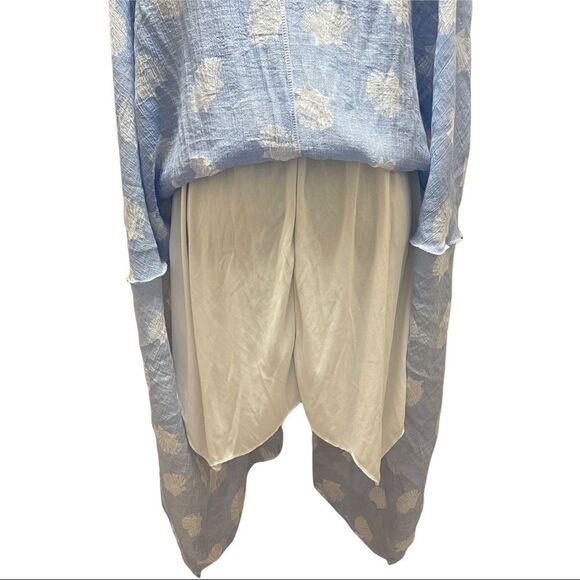 indiABoutique ONE SIZE Shell Print Crepe Asymmetrical Summer Dress - Picture 7 of 12